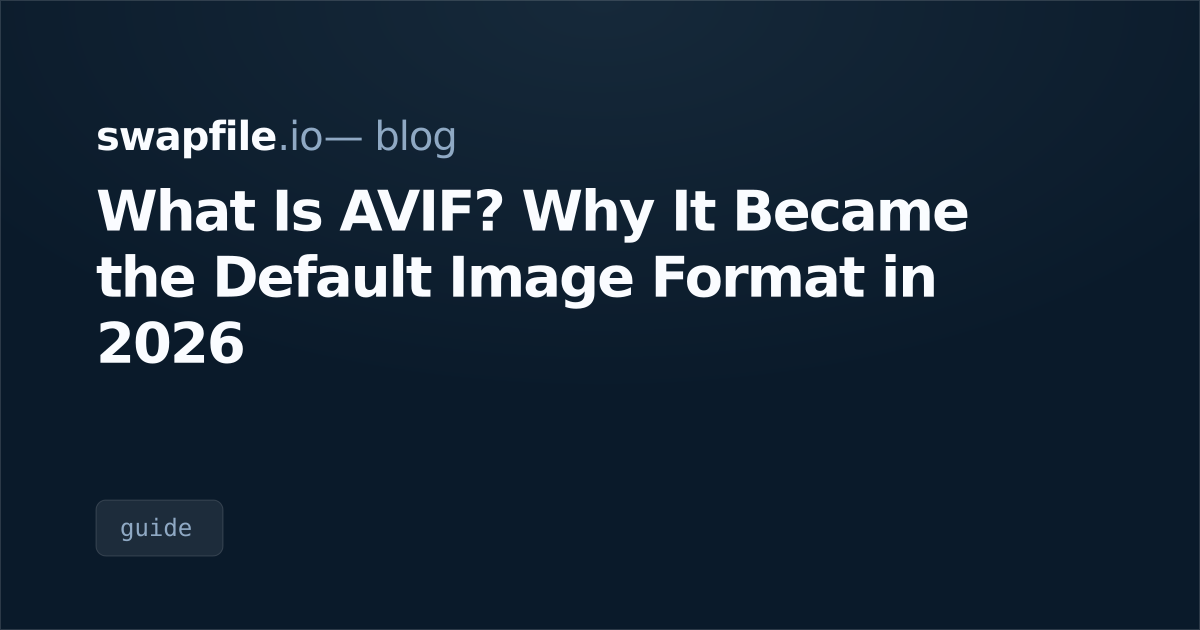 What Is AVIF? Why It Became the Default Image Format in 2026