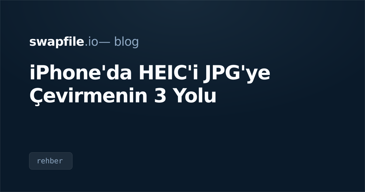 iPhone'da HEIC'i JPG'ye Çevirmenin 3 Yolu